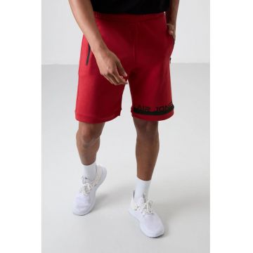 Pantaloni scurti - Barbati - Pantaloni scurti de trening din fleece TOMMY pentru barbati - Rosu -