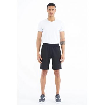 Pantaloni scurti - Barbati - Pantaloni scurti de trening TOMMY din bumbac-poliester pentru barbati - Negru -