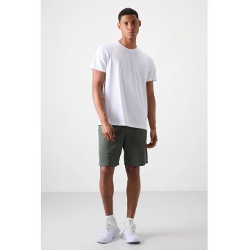 Pantaloni scurti - Barbati - Pantaloni scurti de trening uni TOMMY pentru barbati - Verde Kaki -