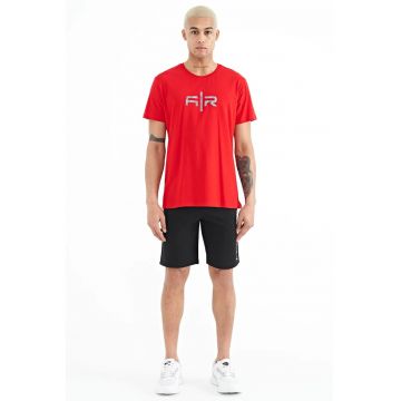 Pantaloni scurti - Barbati - Pantaloni scurti din fleece imprimati TOMMY pentru barbati - Albastru marin - Negru