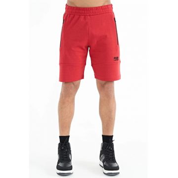 Pantaloni scurti - Barbati - Pantaloni scurti din tricot uni TOMMY pentru barbati - Rosu -