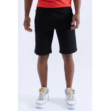 Pantaloni scurti - Barbati - Pantaloni scurti jerseu TOMMY barbati cu snur in talie - Negru -