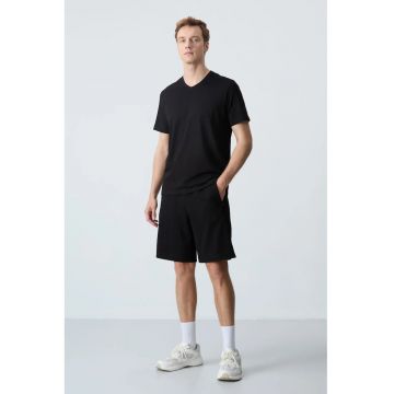 Pantaloni scurti - Barbati - Pantaloni scurti TOMMY din jerseu pentru barbati - Negru -