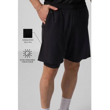 Pantaloni scurti - Barbati - Pantaloni scurti TOMMY Regular din jerseu pentru barbati - Negru -