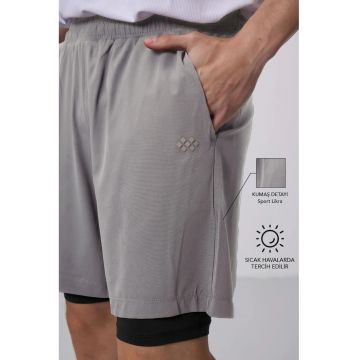 Pantaloni scurti - Barbati - Pantaloni scurti TOMMY Regular Fit din jerseu pentru barbati - Gri deschis -