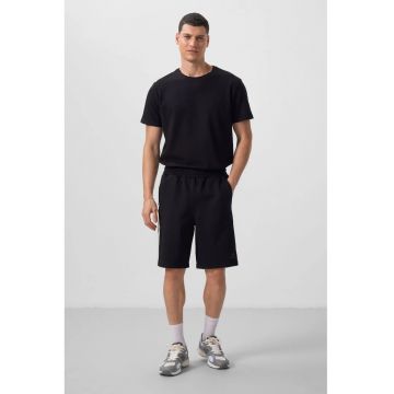 Pantaloni scurti - Barbati - TOMMY Pantaloni scurti supradimensionati din din amestec de bumbac - Negru -