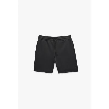 Pantaloni scurti cu snur si buzunare laterale - Gri antracit