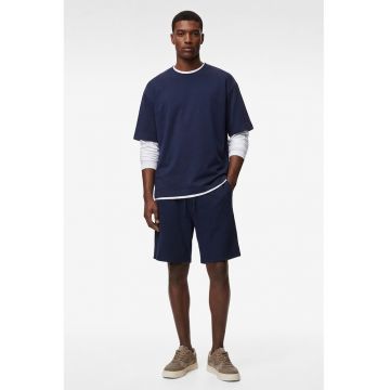 Pantaloni scurti cu snururi - Bleumarin