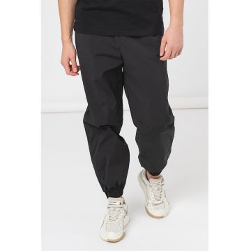 Pantaloni uni cu talie medie - Negru