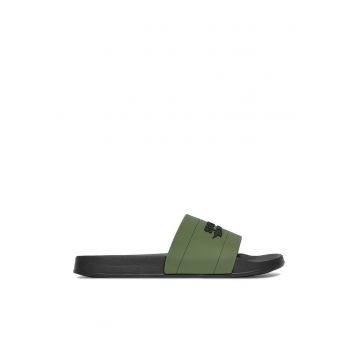 Papuci barbati  kaki - material sintetic - design sportiv