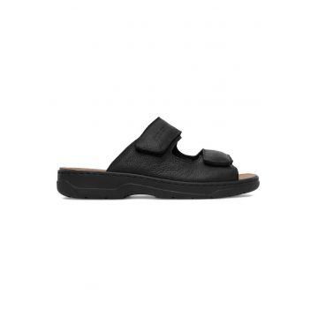 Papuci  piele naturala - negru -