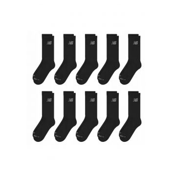Sosete -  Las36460 - Marime 35-38 - Negru - Material Moale Si Placut Pentru Piele Cu Respirabilitate Optima - Amortizare Suplimentara Ce Reduce Oboseala Piciorului - Mansete Elastice Anti-Alunecare - 10 Perechi