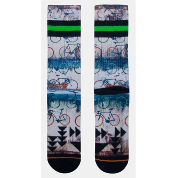 Sosete lungi cu model cu biciclete -