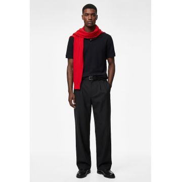 Tricou polo regular fit cu aspect texturat