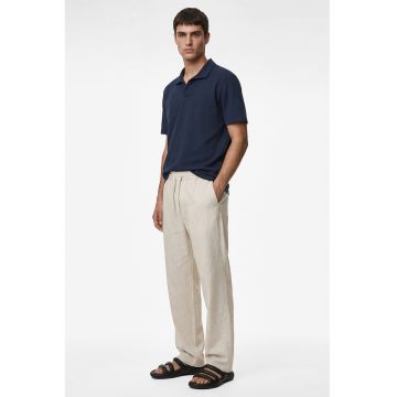 Tricou regular fit cu guler polo