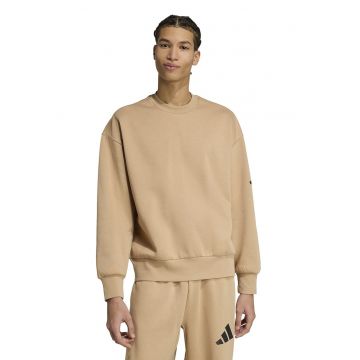 Bluza de trening lejera cu maneci cazute Essentials - Negru/Maro camel