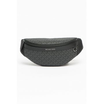 Borseta de piele ecologica cu imprimeu logo Greyson - Negru
