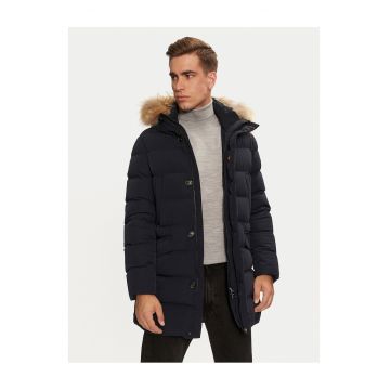 Geaca de puf barbati Hetrego - bleumarin - fabricata din material de calitate