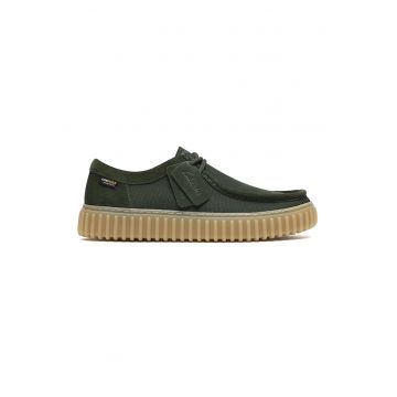 Mocasini casual din material textil cu garnituri de piele intoarsa Torhill - Verde englez
