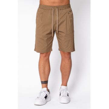 Pantaloni scurti cu snur din bumbac Brown 22139 - Maro