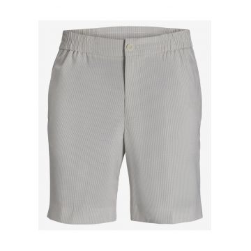Pantaloni scurti gri Seersucker