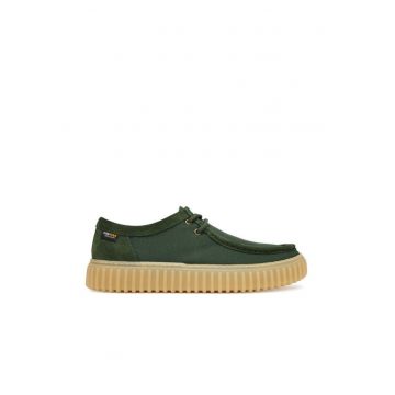Pantofi barbati -  din piele naturala - verde