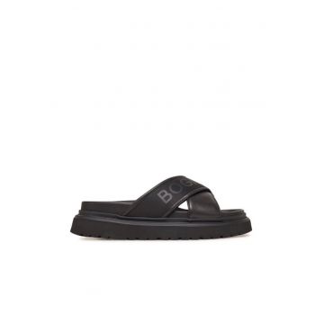 Slapi barbati  12525221 - Piele naturala - Negru - Negru