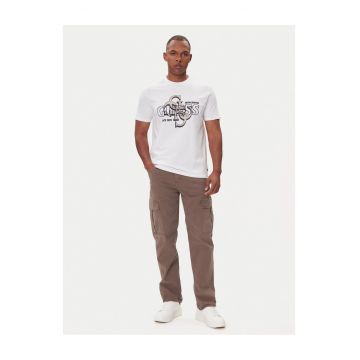 Tricou barbati  alb - bumbac