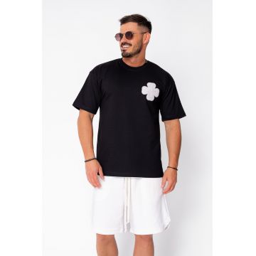 Tricou barbati imprimat Black 22129 - Negru