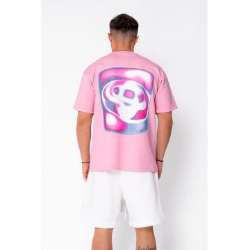 Tricou barbati imprimat Pink 22075 - Roz