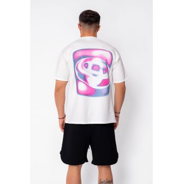 Tricou barbati imprimat White 22080 - Alb optic