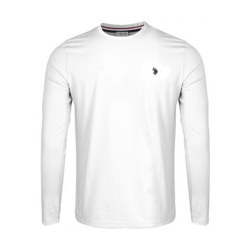 Tricou barbati -  WILL - guler crosetat - alb - bumbac