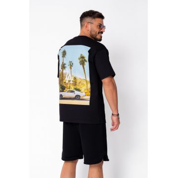 Tricou L.A imprimat Black 22065 - Negru
