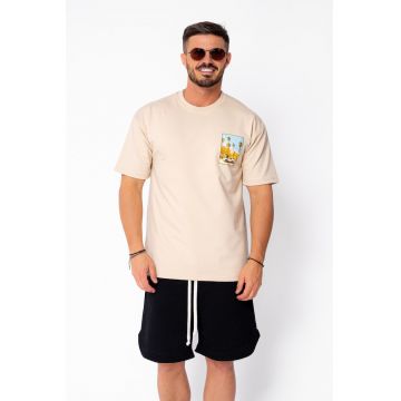Tricou L.A imprimat Light Beige 22060 - Bej deschis