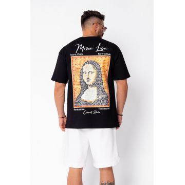 Tricou Mona Lisa imprimat Black 22055 - Negru