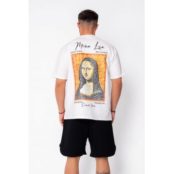 Tricou Mona Lisa imprimat Off White 22045 - Alb