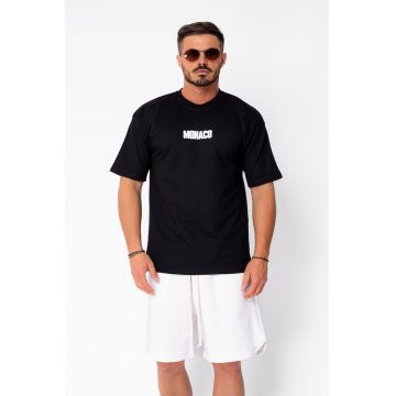Tricou Monaco imprimat Black 22114 - Negru