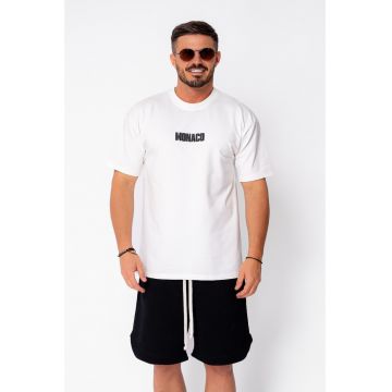 Tricou Monaco imprimat Off White 22124 - Alb