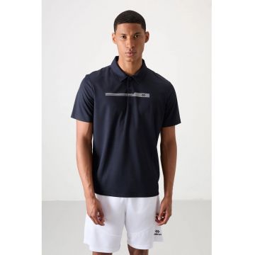 Tricou polo  barbati - bleumarin - 100% poliester - cu nasturi