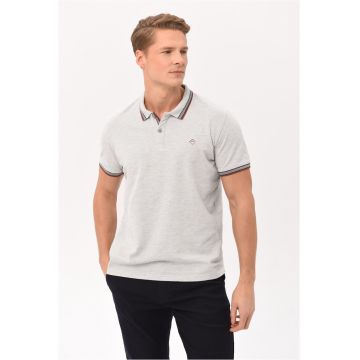 Tricou polo  O-Harper pentru barbati - crem melange