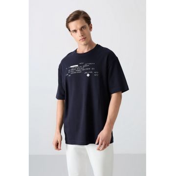 Tricou  supradimensionat bleumarin - Bleumarin/Bleumarin