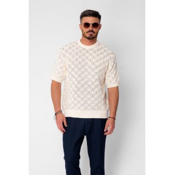 Tricou tricotat Beige 22019 - Bej