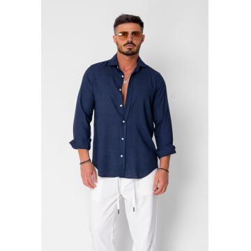 Camasa din In Navy 21502 - Bleumarin
