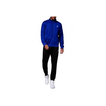 Costum de trening  hanorac cu fermoar si pantaloni - negru - bumbac/poliester
