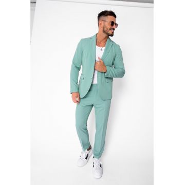 Costum sacou si pantalon lung Mint Green 21865 - Verde