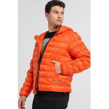 Geaca matlasata cu gluga Scott - Portocaliu mandarina