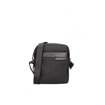 Geanta crossbody cu bareta ajustabila - Negru