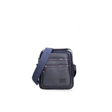 Geanta crossbody din piele ecologica Eldrin - Albastru