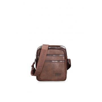 Geanta crossbody din piele ecologica Eldrin - Maro