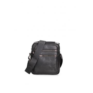 Geanta crossbody din piele ecologica Eldrin - Negru